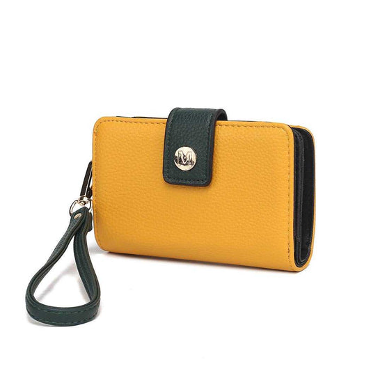 MKF Shira Color Block Women Wallet with Wristlet by Mia K