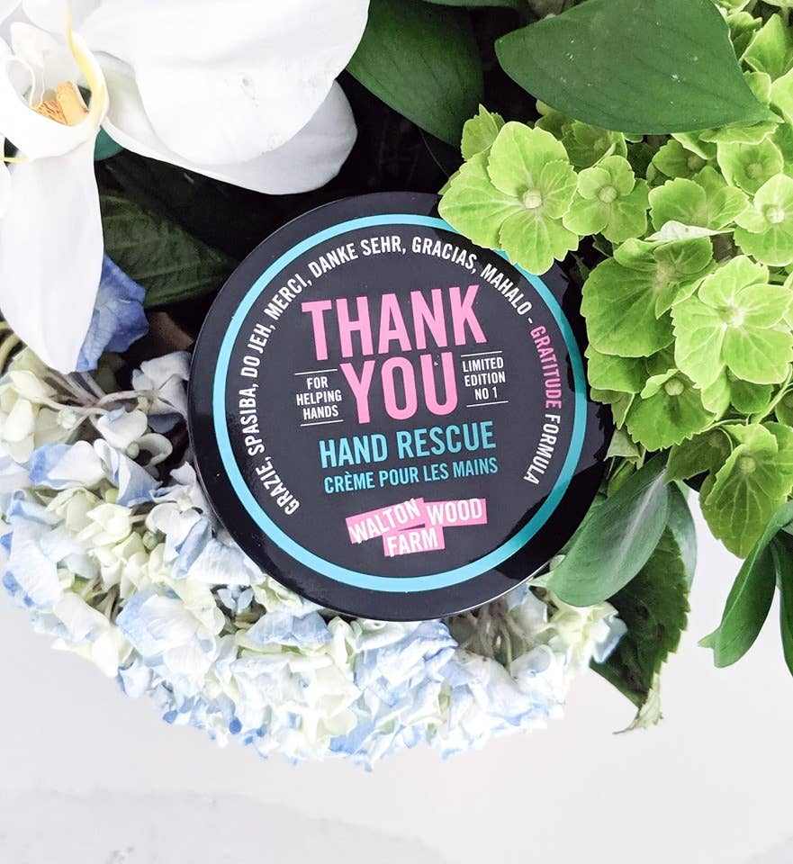 Hand Rescue - Thank You 4 ozHelp for the hands that helped you. Thank someone special with a gift they can actually use. One size fits all! This unscented and fragrance-free hand rescue is made