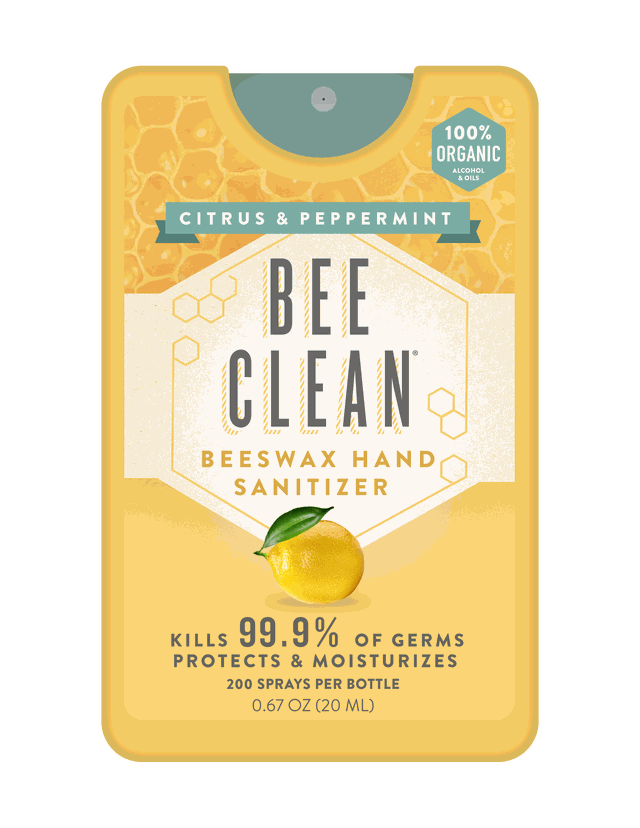 Bee Clean Organic Beeswax Hand Sanitizer - 12 packBee Clean Beeswax Hand Sanitizers help you stay healthy and humming by killing germs with kinder, 100% organic and natural ingredients. Our spray-on mist is mess fre