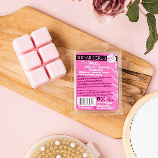 De Stress Sugar Scrub - Jasmine + RosemaryTreat your skin.... Naturally.

Made with real sugar to exfoliate dry skin. We have formulated in a clean, easy to use clam-shell packaging this is an absolute treatDe Stress Sugar Scrub - Jasmine + RosemarySeriously SheaScrub Angel & Accessories 