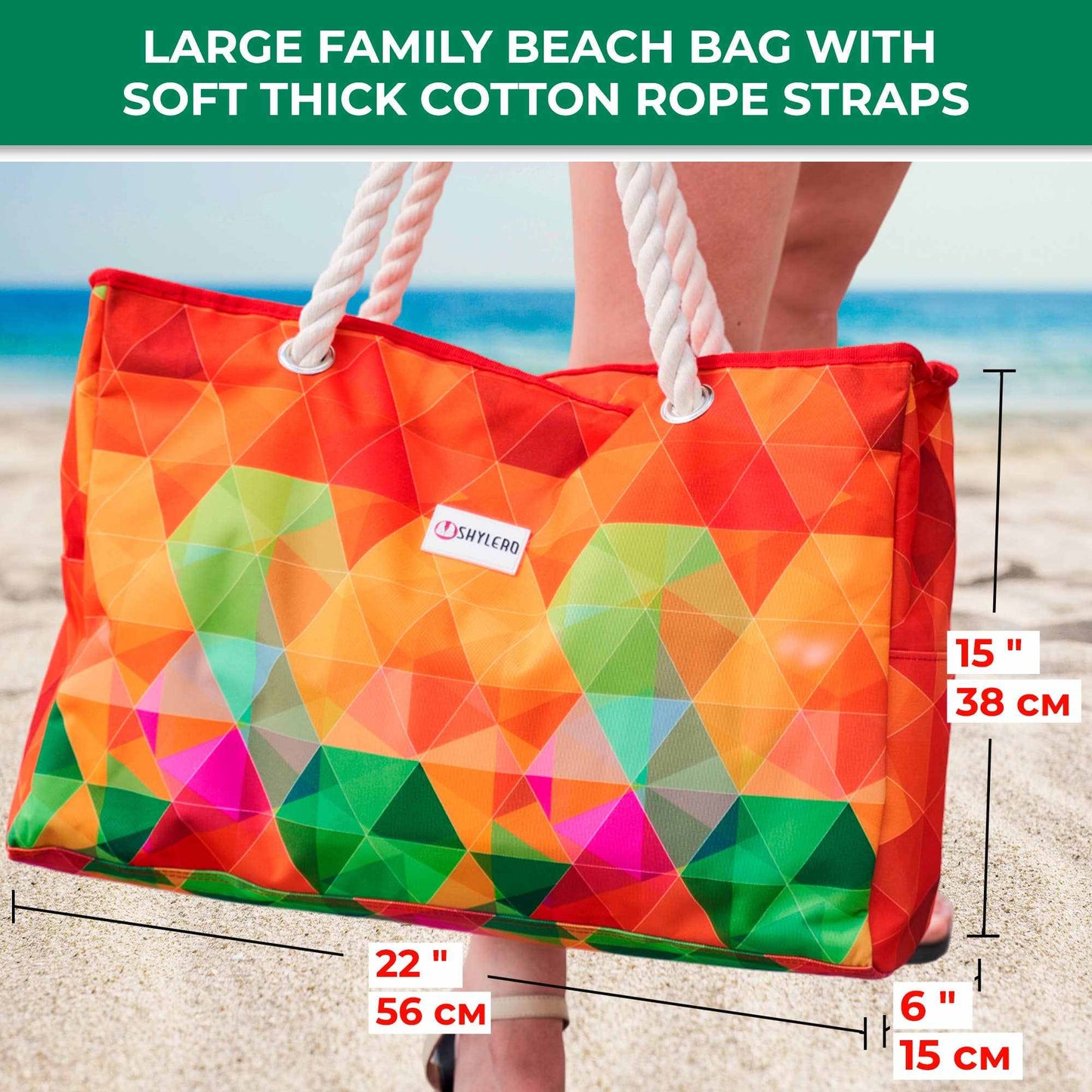 Beach Bag and Pool Bag | Waterproof | Colorful Starfish