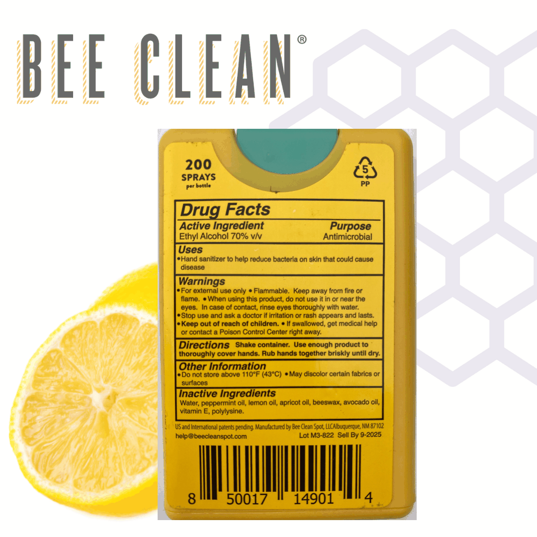 Bee Clean Organic Beeswax Hand Sanitizer - 12 packBee Clean Beeswax Hand Sanitizers help you stay healthy and humming by killing germs with kinder, 100% organic and natural ingredients. Our spray-on mist is mess fre